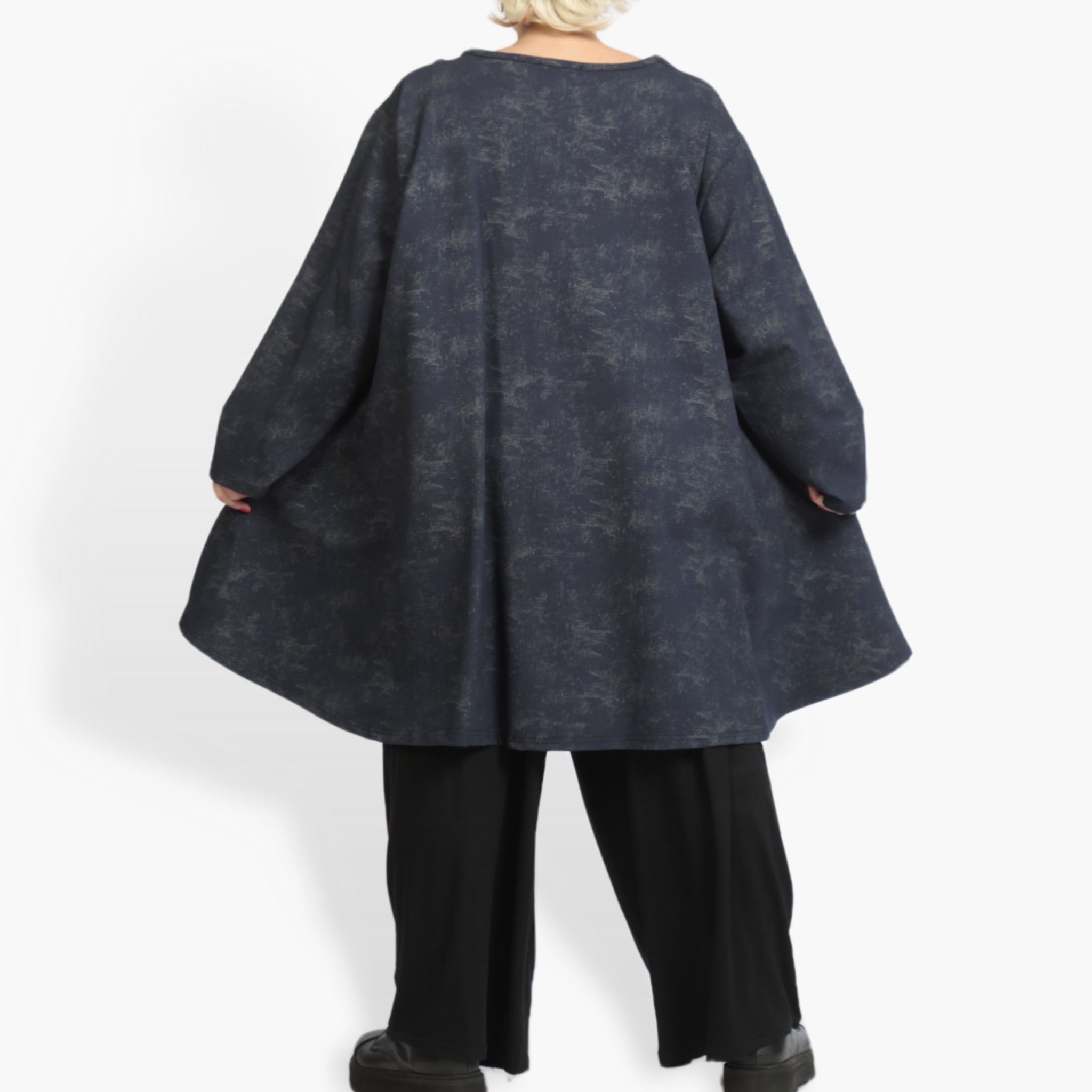  A-Form Bigshirt von AKH Fashion aus Viskose, 0958.06804, Blau, Schick, Modern, Bequem