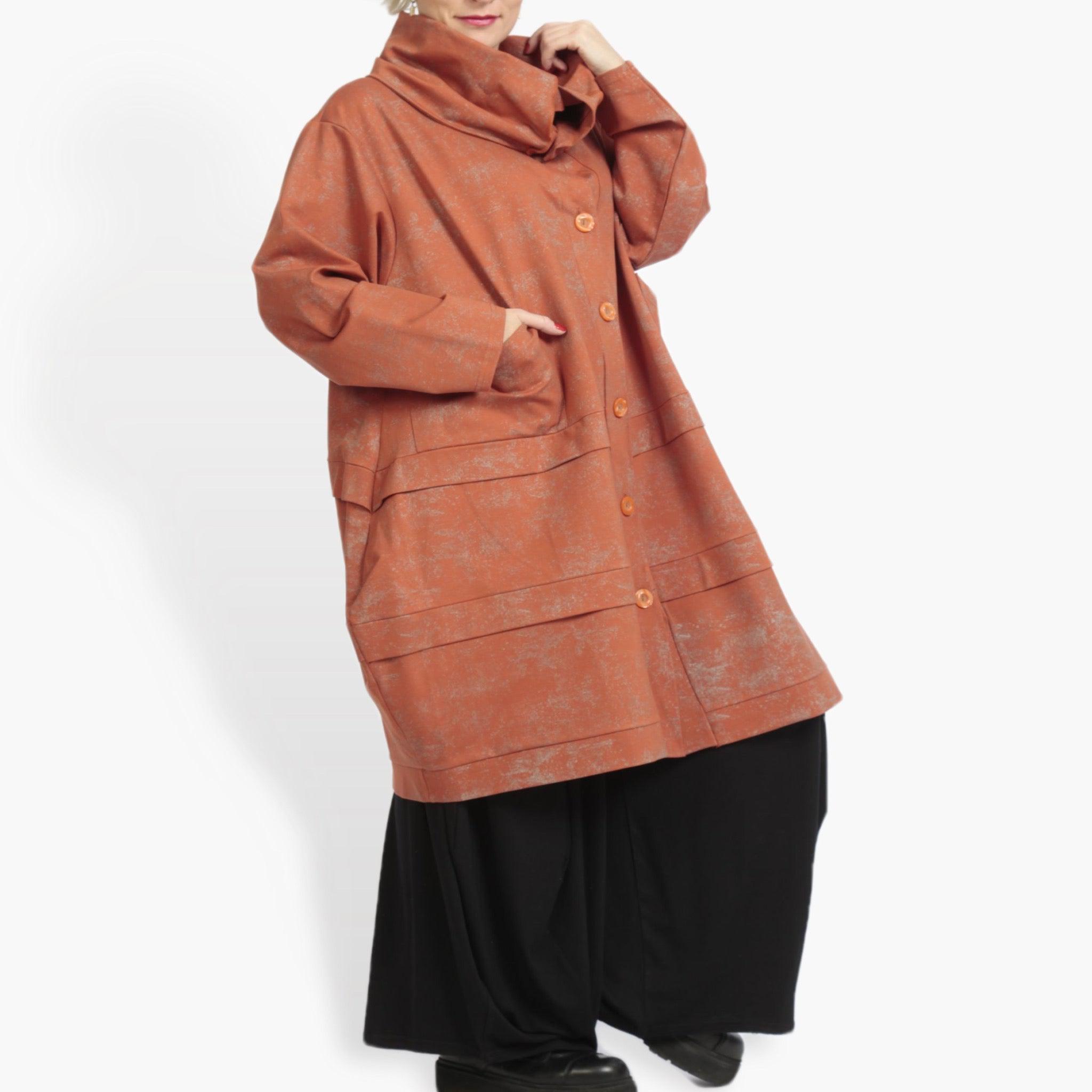  Ballonmantel von AKH Fashion aus Viskose, 0958.06823, Terracotta, Schick, Modern, Bequem