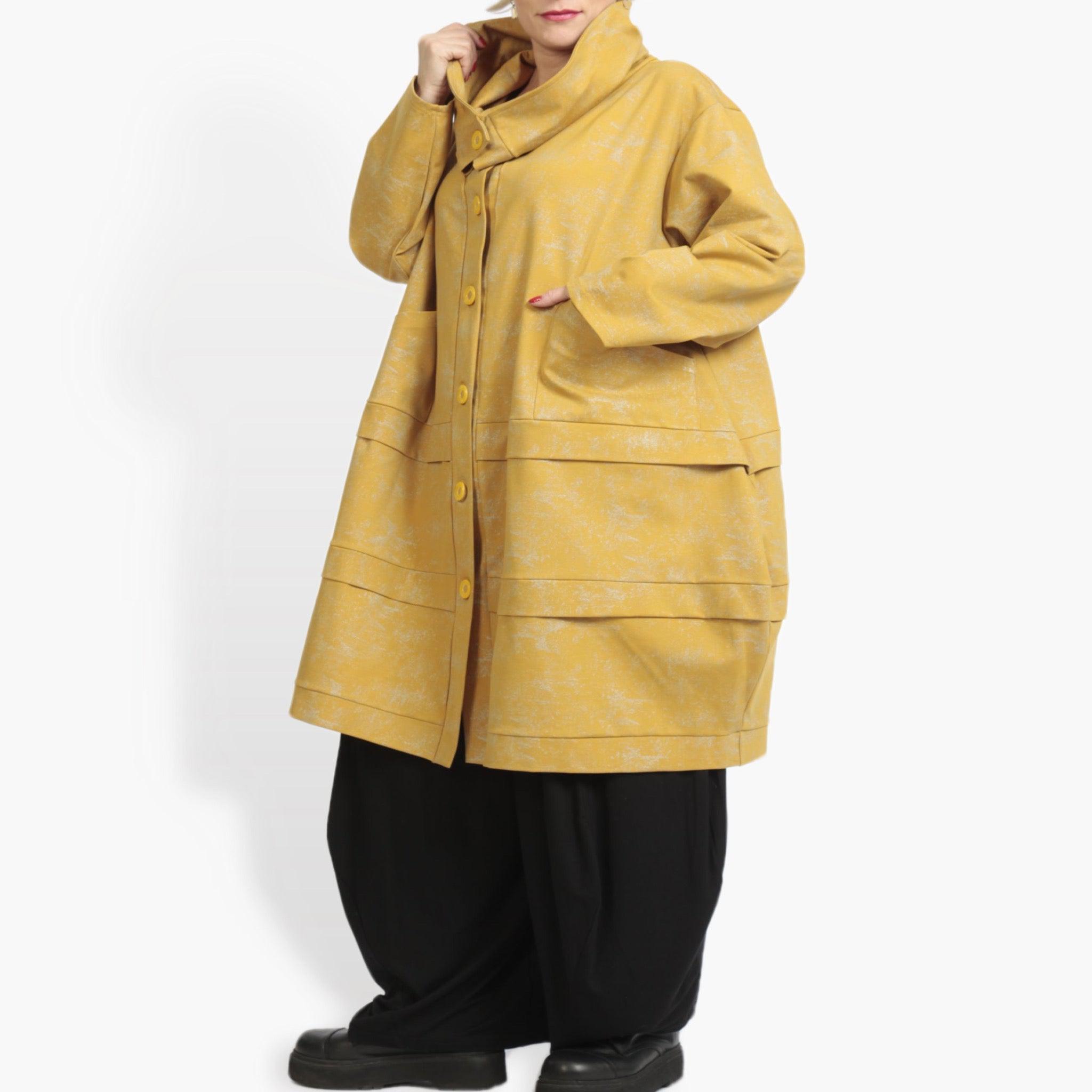  Ballonmantel von AKH Fashion aus Viskose, 0958.06823, Senf, Schick, Modern, Bequem