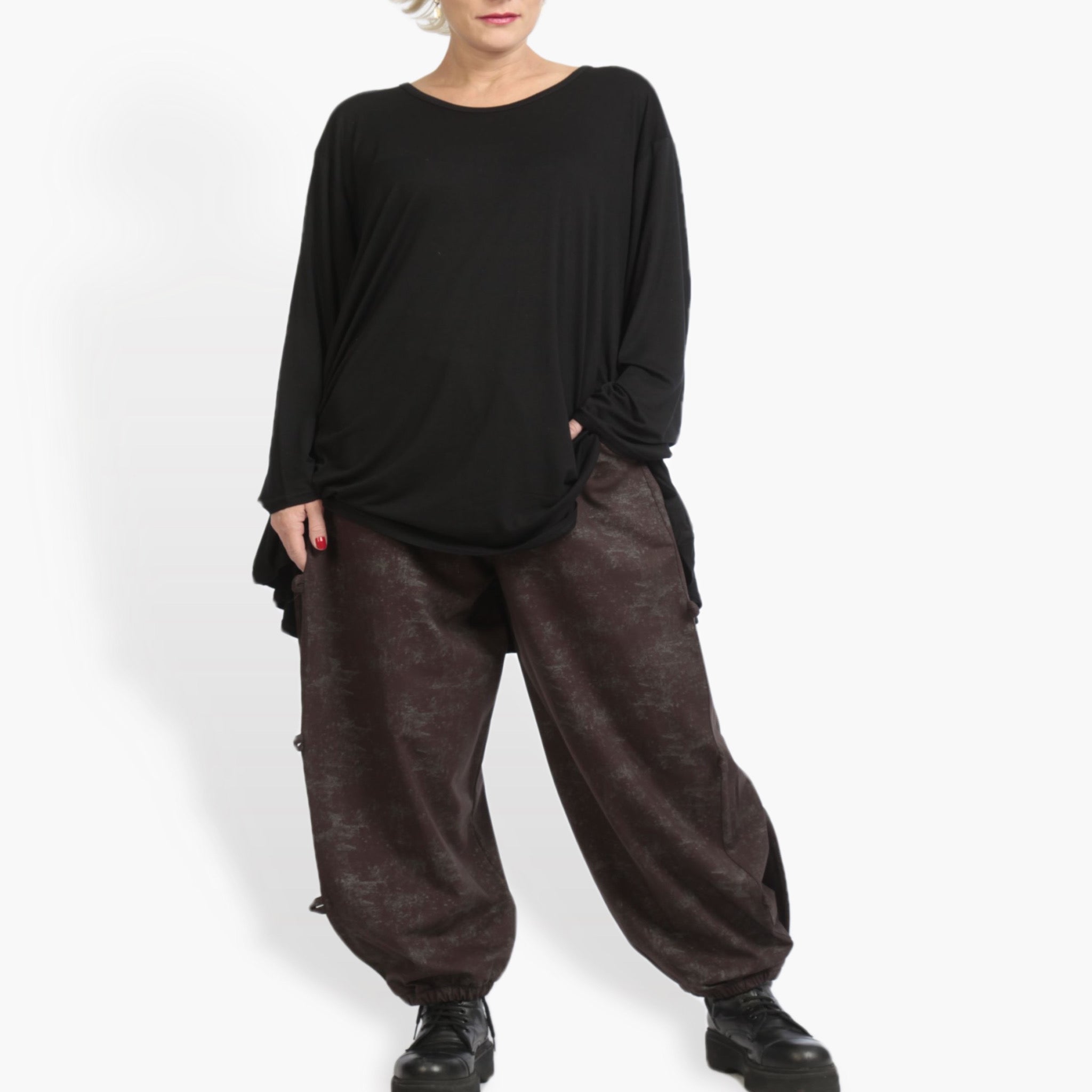  Hose von AKH Fashion aus Materialmix, 0958.06824, Braun, Schick, Modern, Bequem