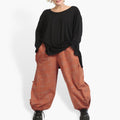 Hose von AKH Fashion aus Materialmix, ausgefallene, zeitlose Lagenlook Mode, Oversize